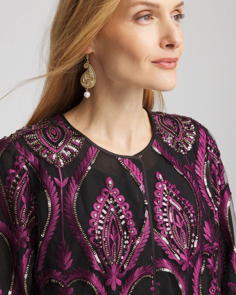 Travelers™ Collection Mesh Embroidered Jacket