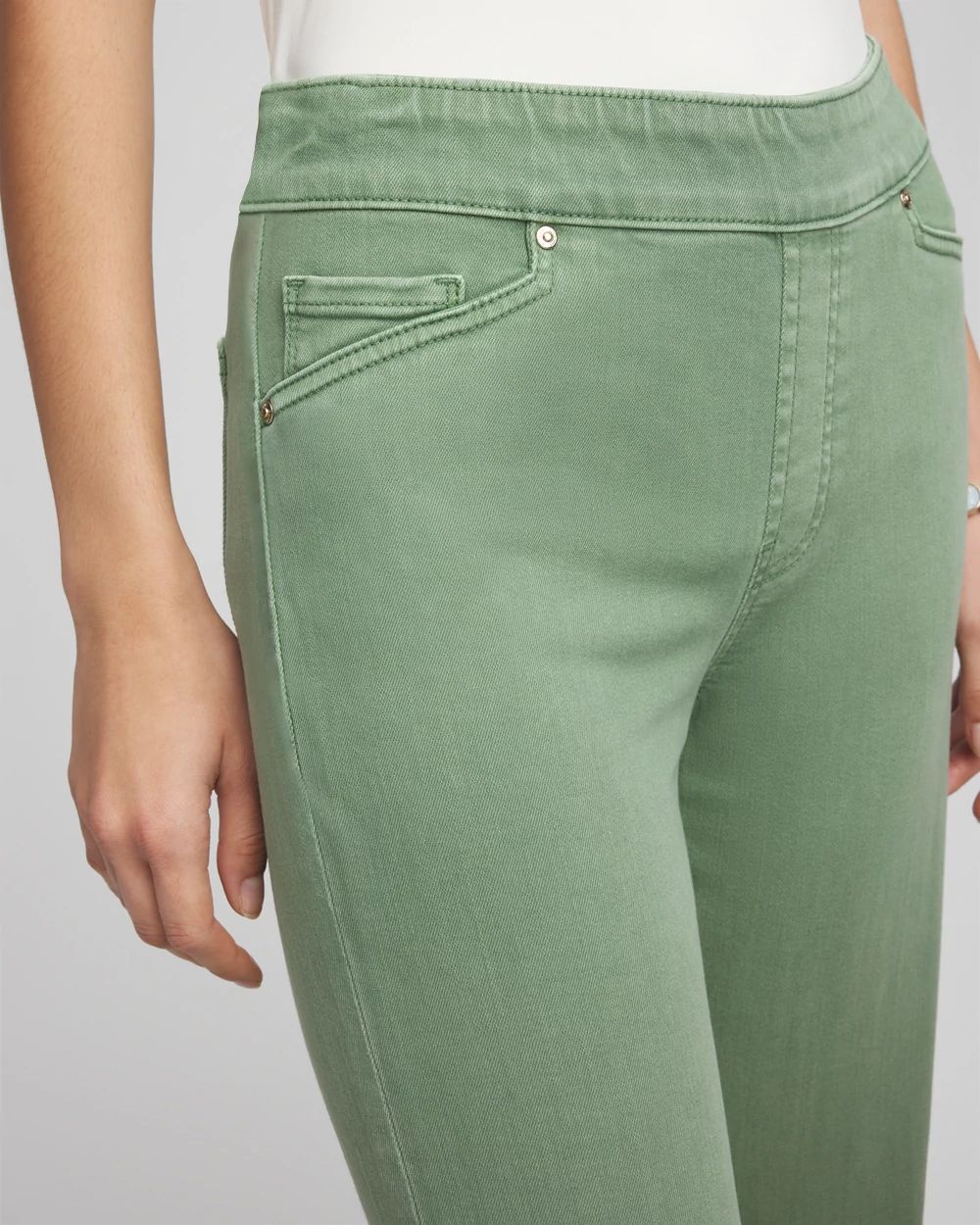 Relaxed-Leg Pull-On Jeans click to view larger image.