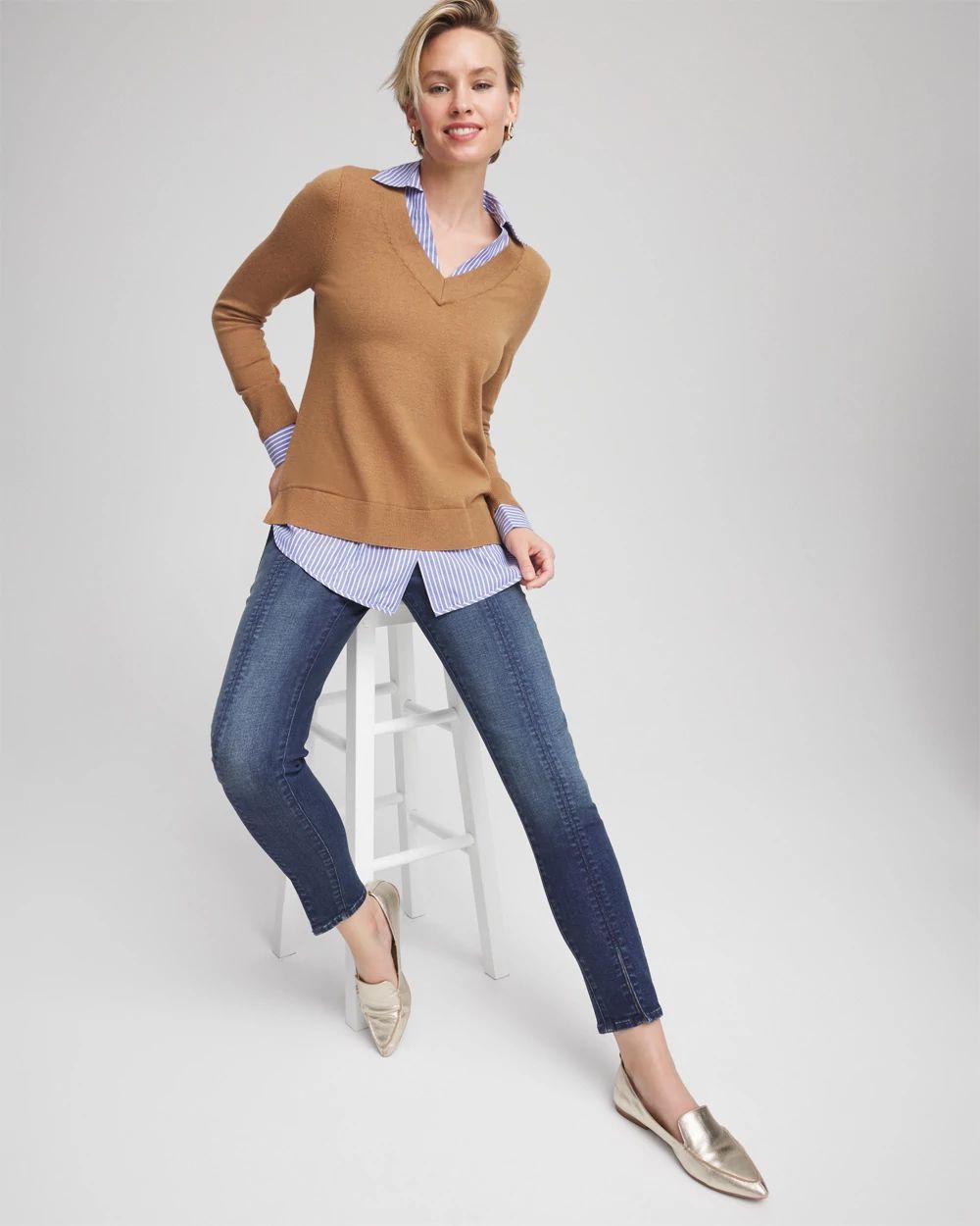 Pull-On Slim Ankle Jeggings click to view larger image.