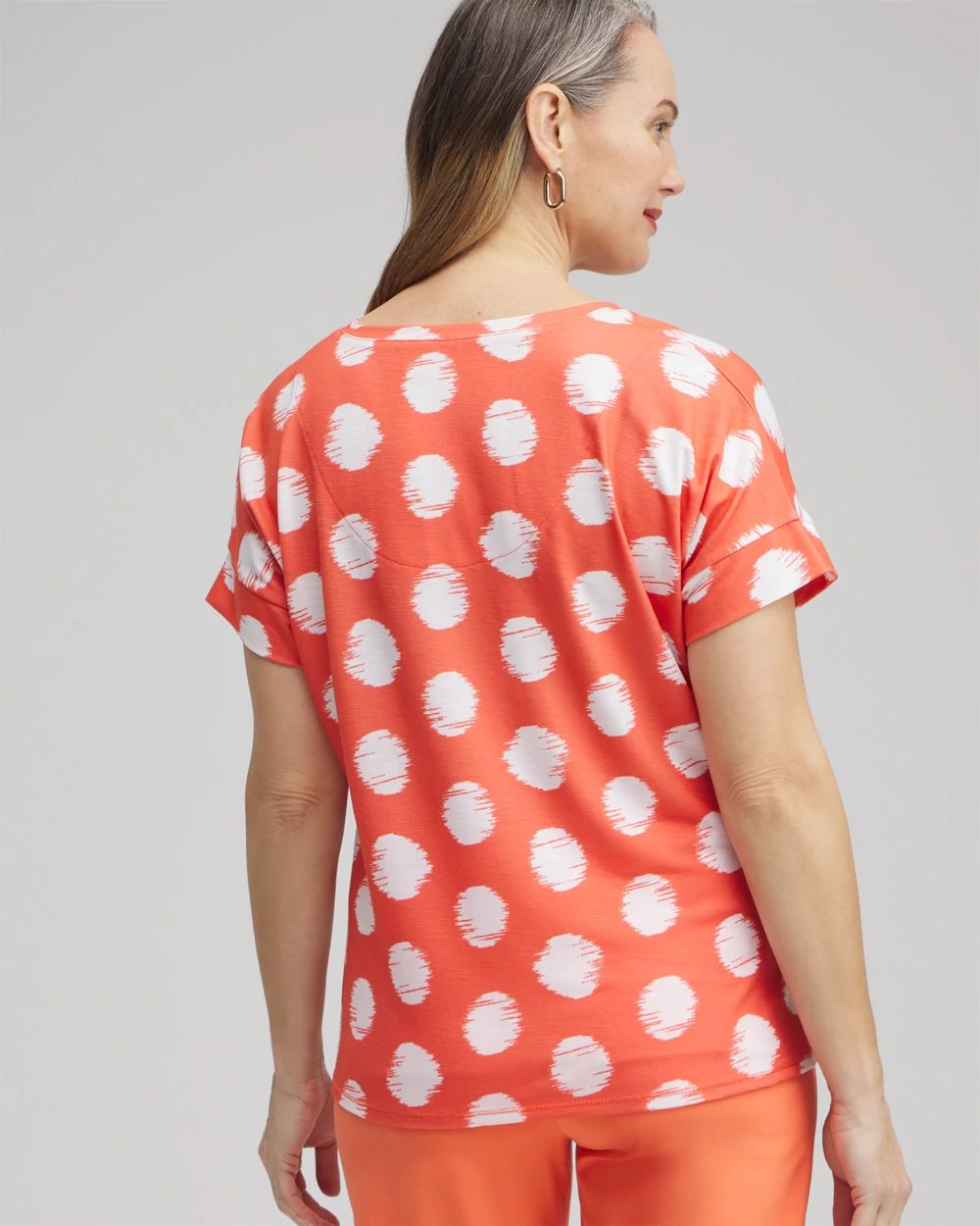 Zenergy® Dots Drop Shoulder Tee click to view larger image.
