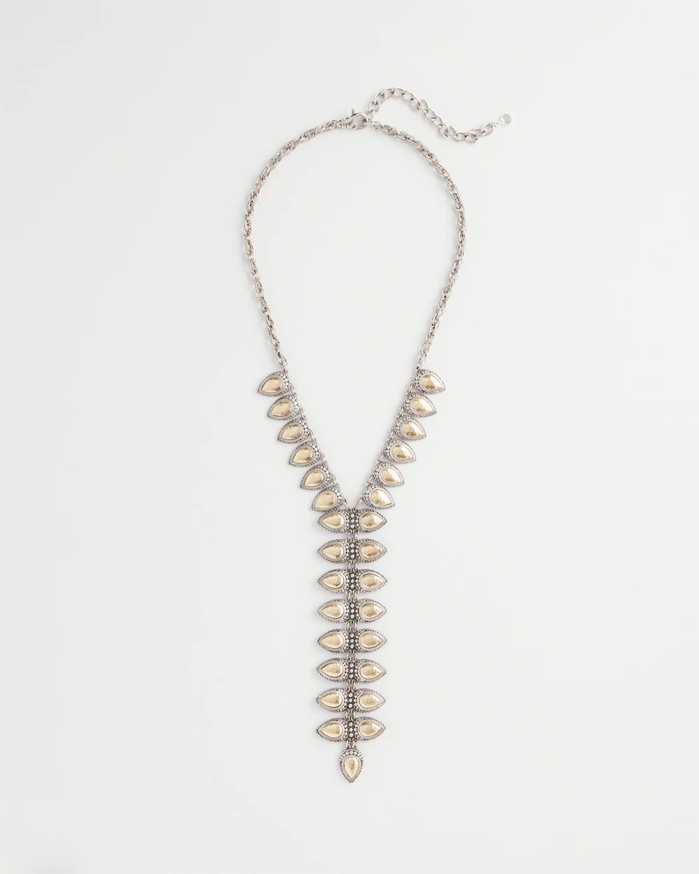 Vertical Pear Shaped Y-Drop Necklace