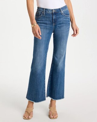 Girlfriend Frayed Flared Jeans