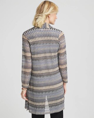 Travelers™ Knit Chevron Open-Front Cardigan click to view larger image.