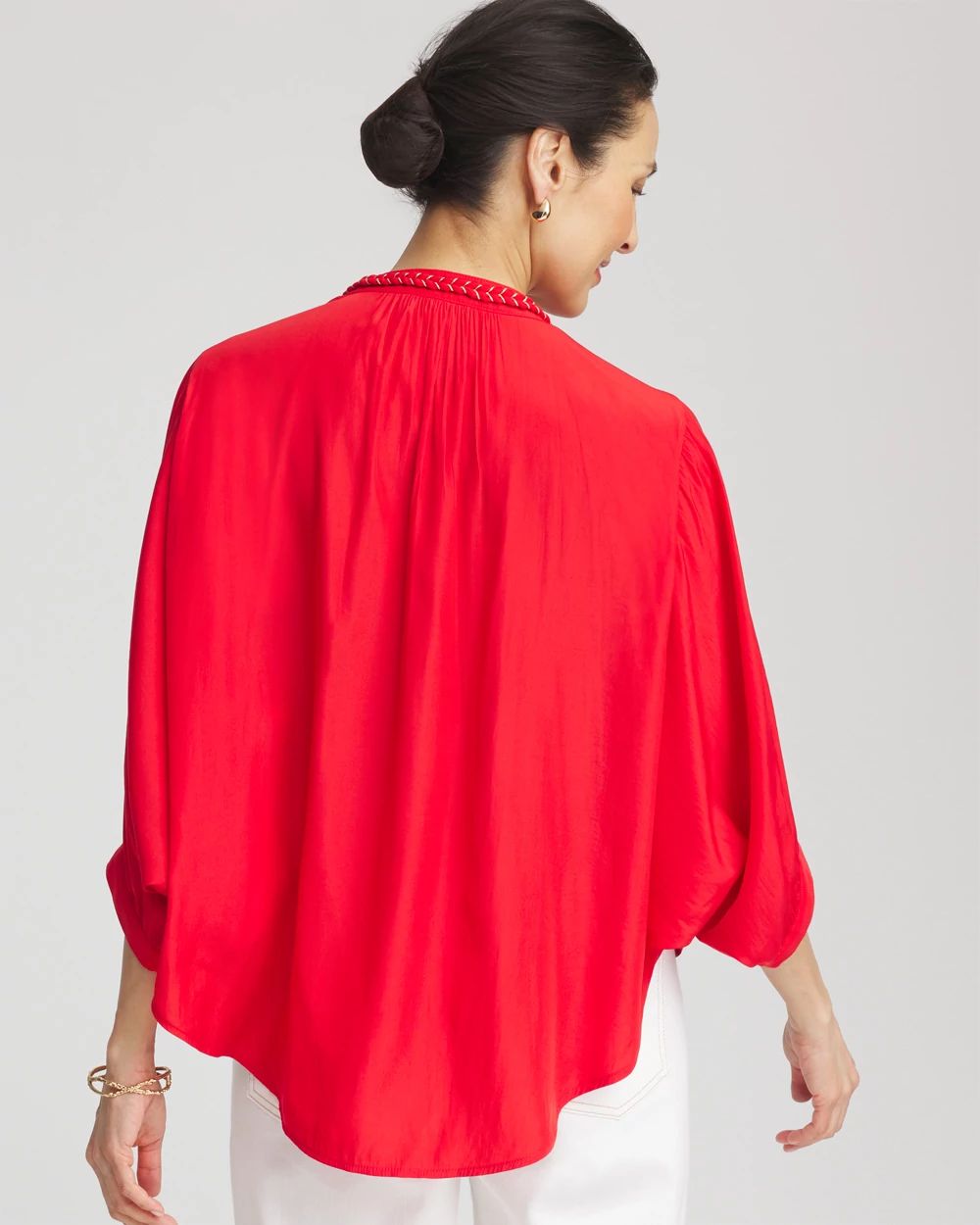 Braided Batwing Blouse