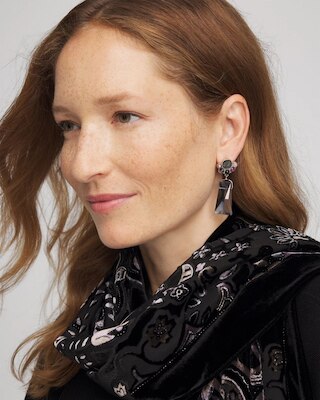 Multi Faceted Drop Earrings