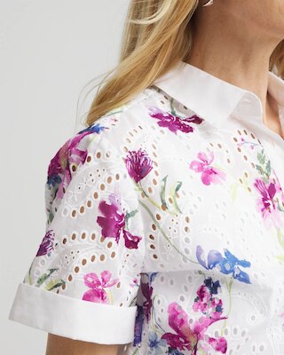 Cotton Eyelet Shirt click to view larger image.