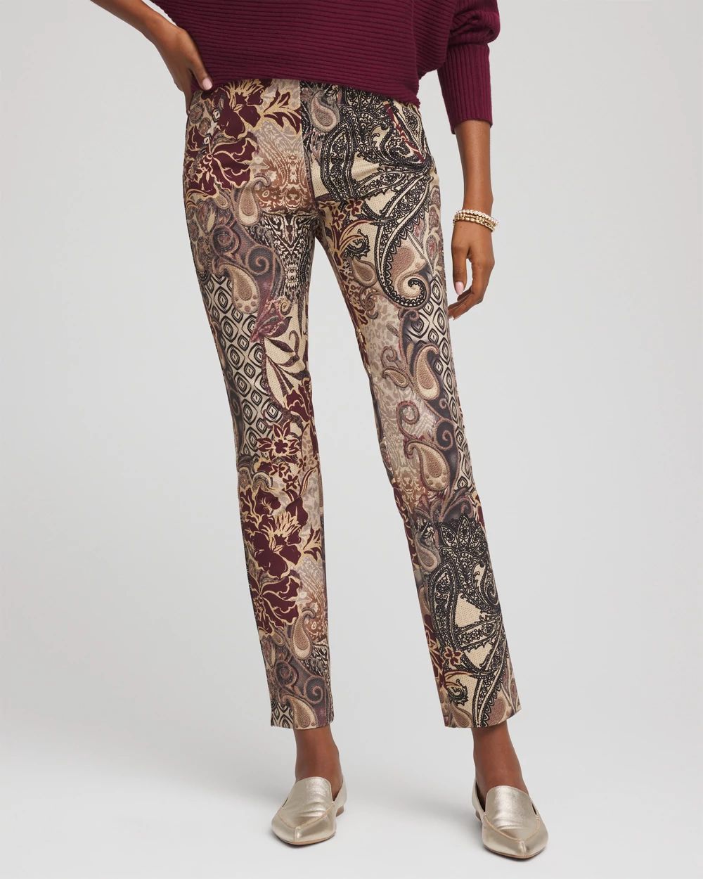 Artisan Patchwork Juliet Slim Ankle Pants