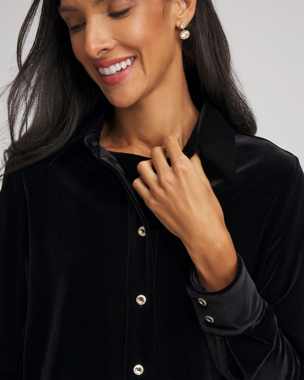 Travelers™ Velvet Button-Down Shirt click to view larger image.