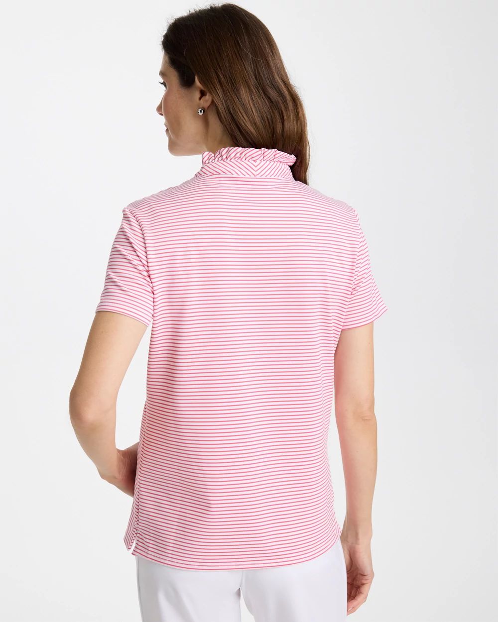 Zenergy® UPF Ruffle Striped Half Zip