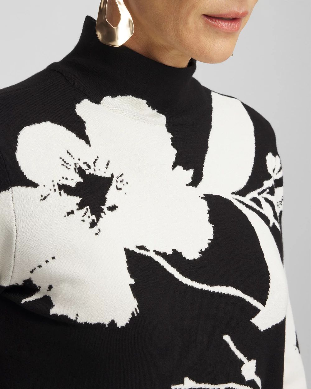 Ella Floral Turtleneck Sweater