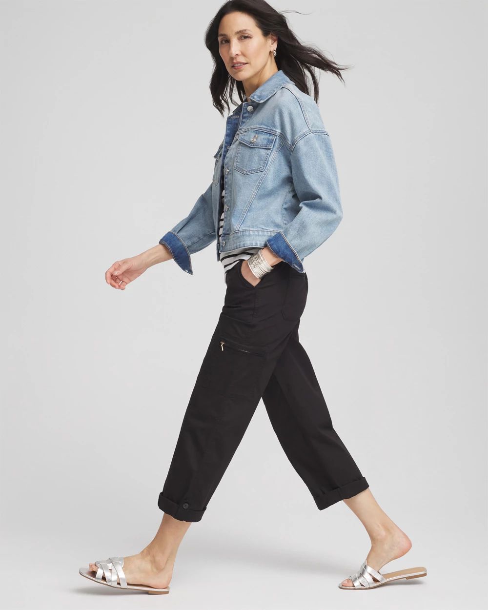 Poplin Cropped Pants