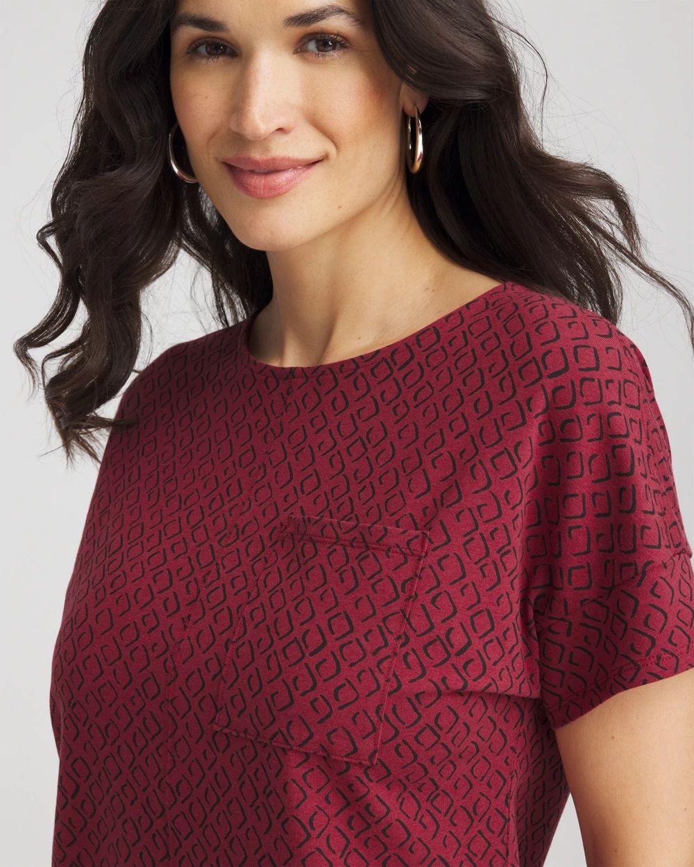 Zenergy® UPF Geo-Print Dolman Top click to view larger image.