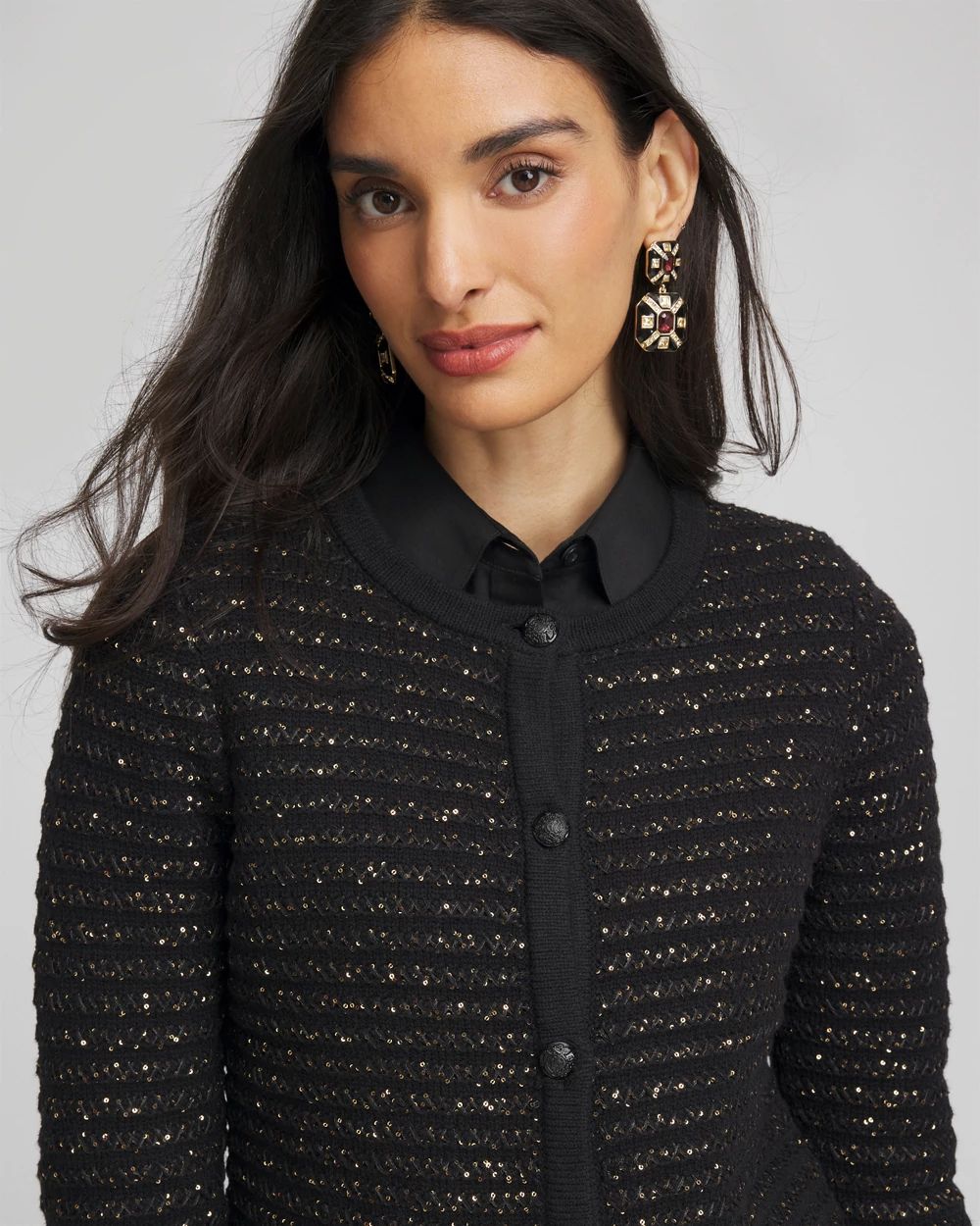 Shine Cropped Cardigan click to view larger image.