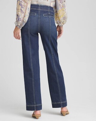Pull-On Wide-Leg Jeans click to view larger image.
