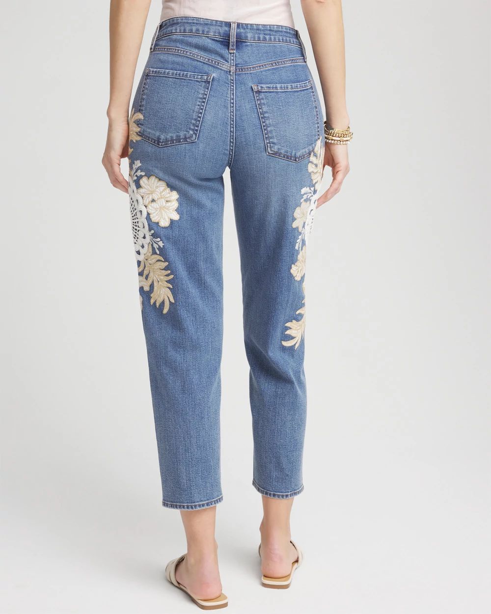 Embellished Tapered Cropped Jean click to view larger image.
