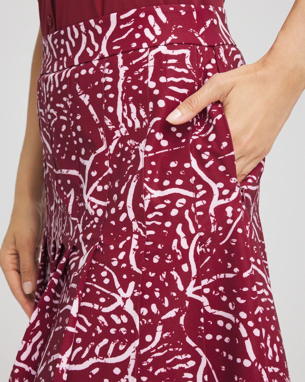 Zenergy® UPF Pleated Floral Skort click to view larger image.