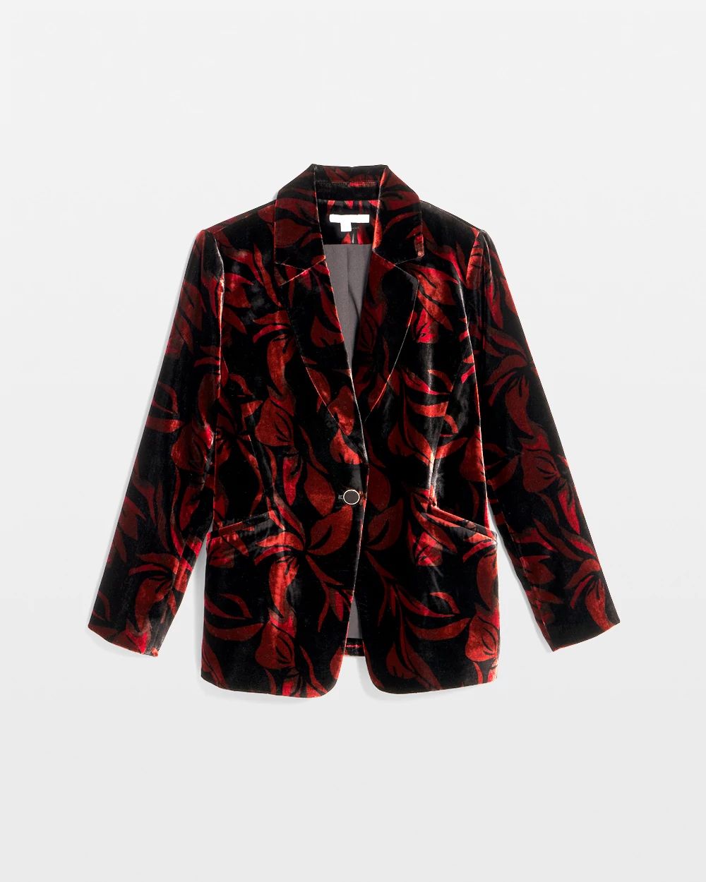 Velvet Printed Blazer
