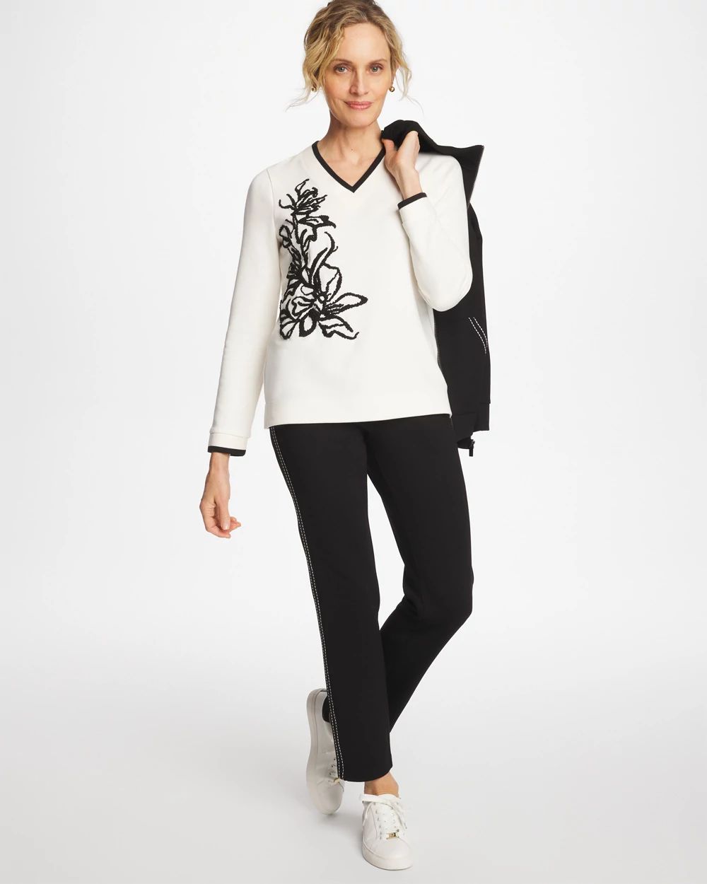 Zenergy® Double-Knit Applique Top