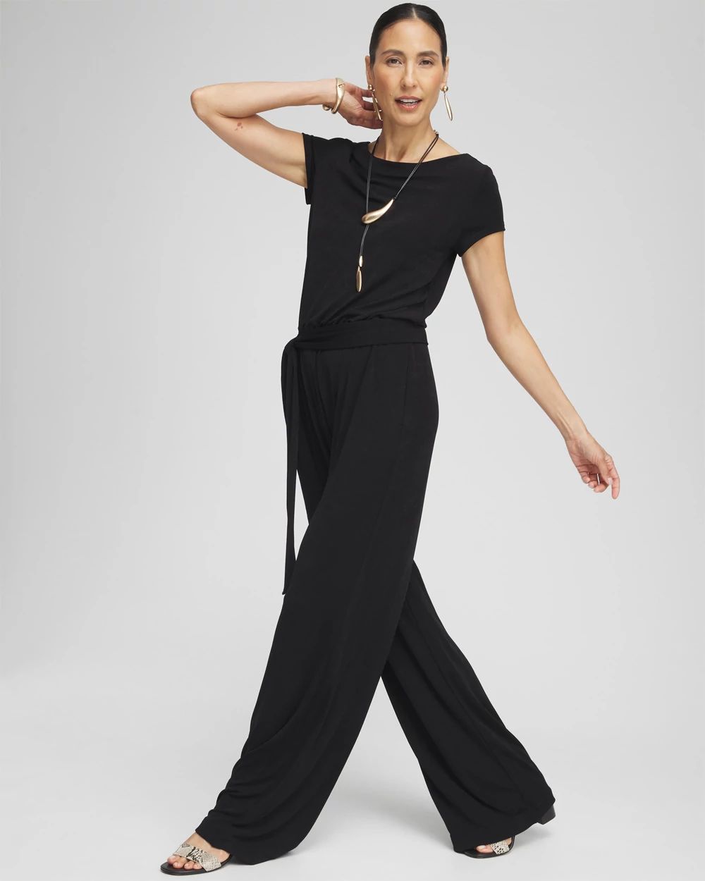Travelers™ Cap Sleeve Jumpsuit click to view larger image.