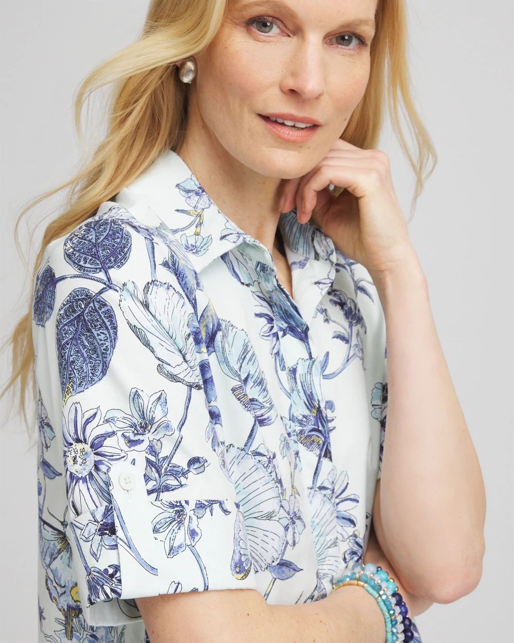 Poplin Butterfly Print Dress