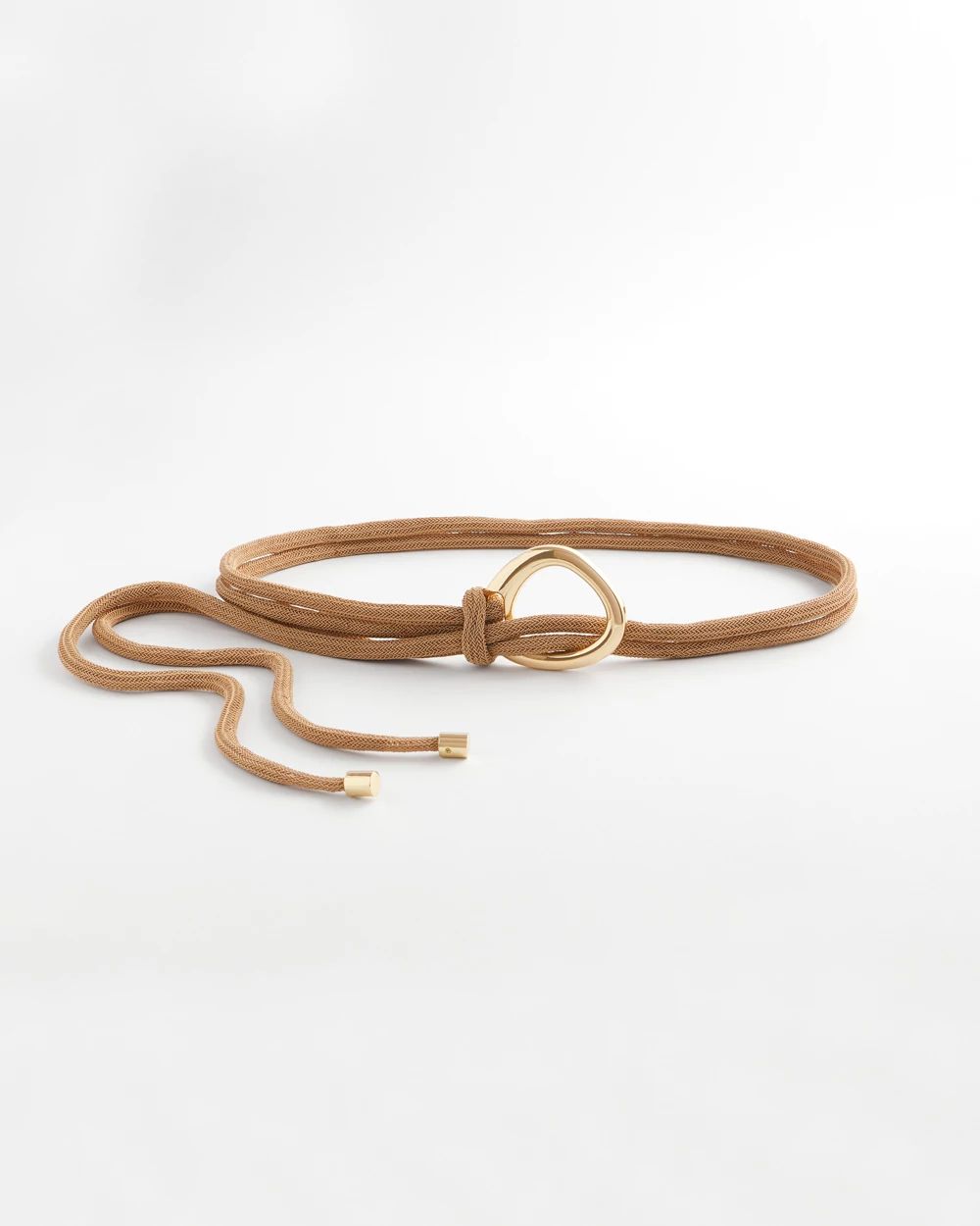 Neutral Goldtone Rope Belt