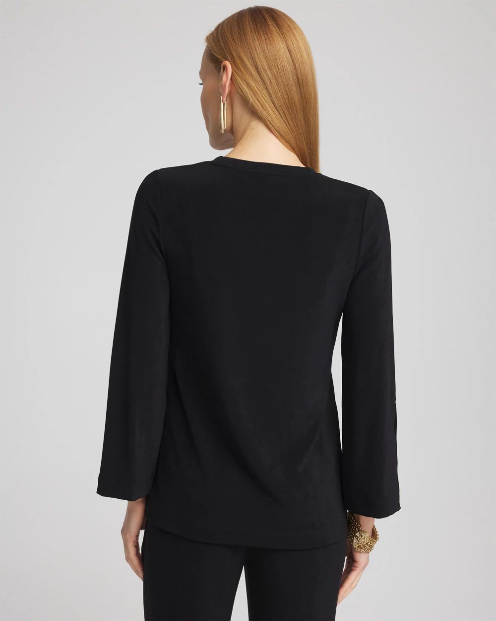 Travelers™ Button Bell Sleeve Top