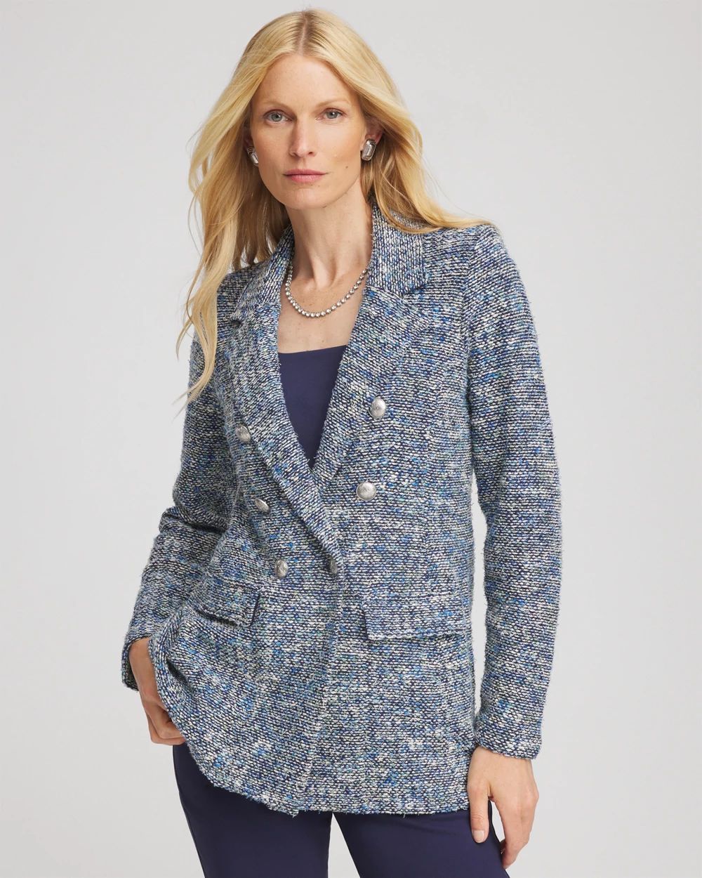 Tweed Double-Breasted Blazer