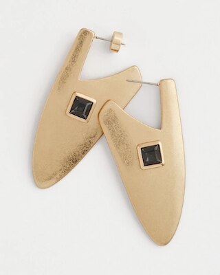 Gold Triangle Linear Earrings click to view larger image.