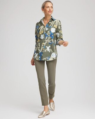 No Iron™ Printed Sateen Shirt click to view larger image.
