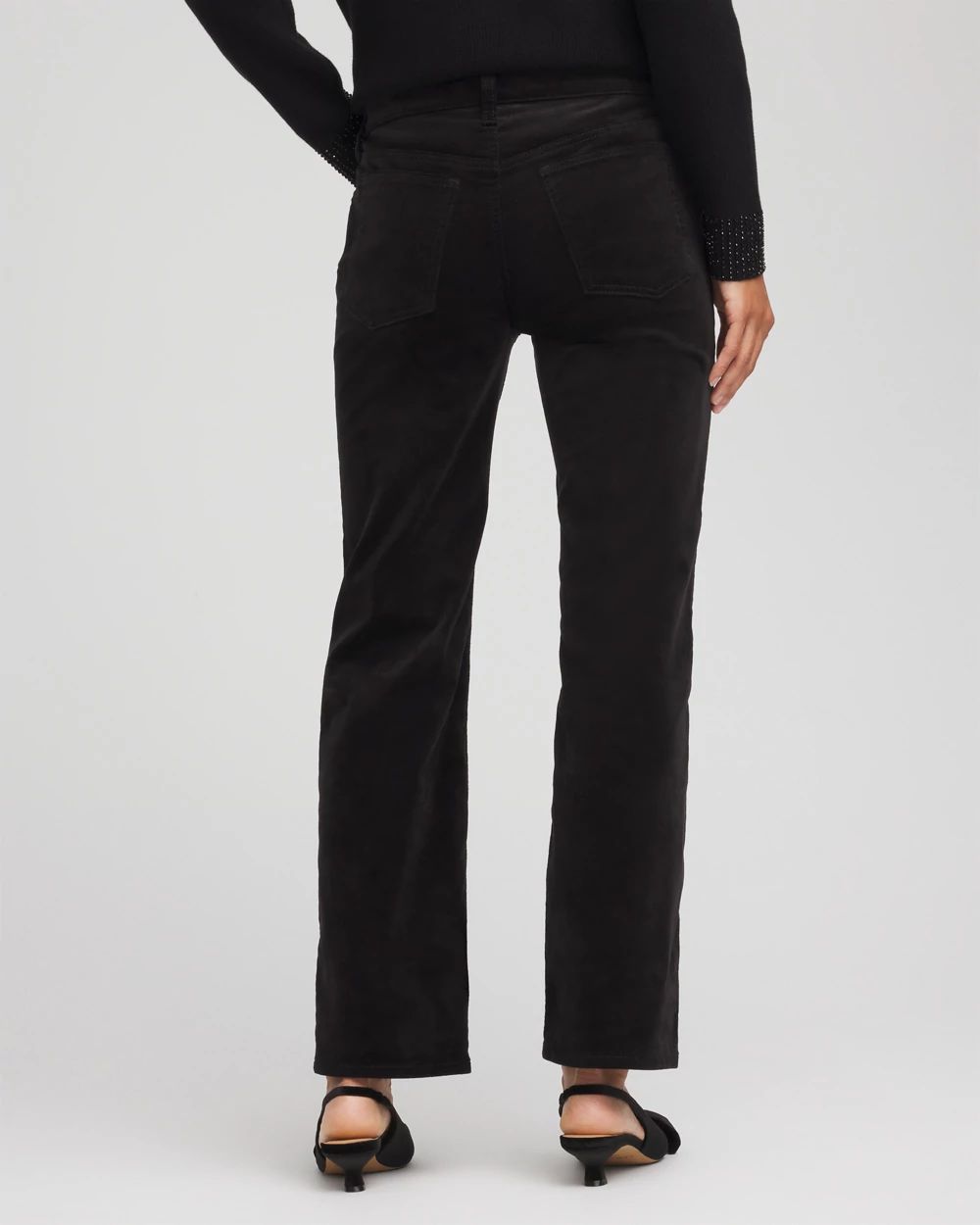 Velveteen Pull-On Flared Jeans