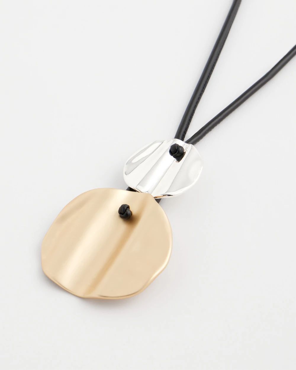 Crinkle Mixed Metal Pendant click to view larger image.