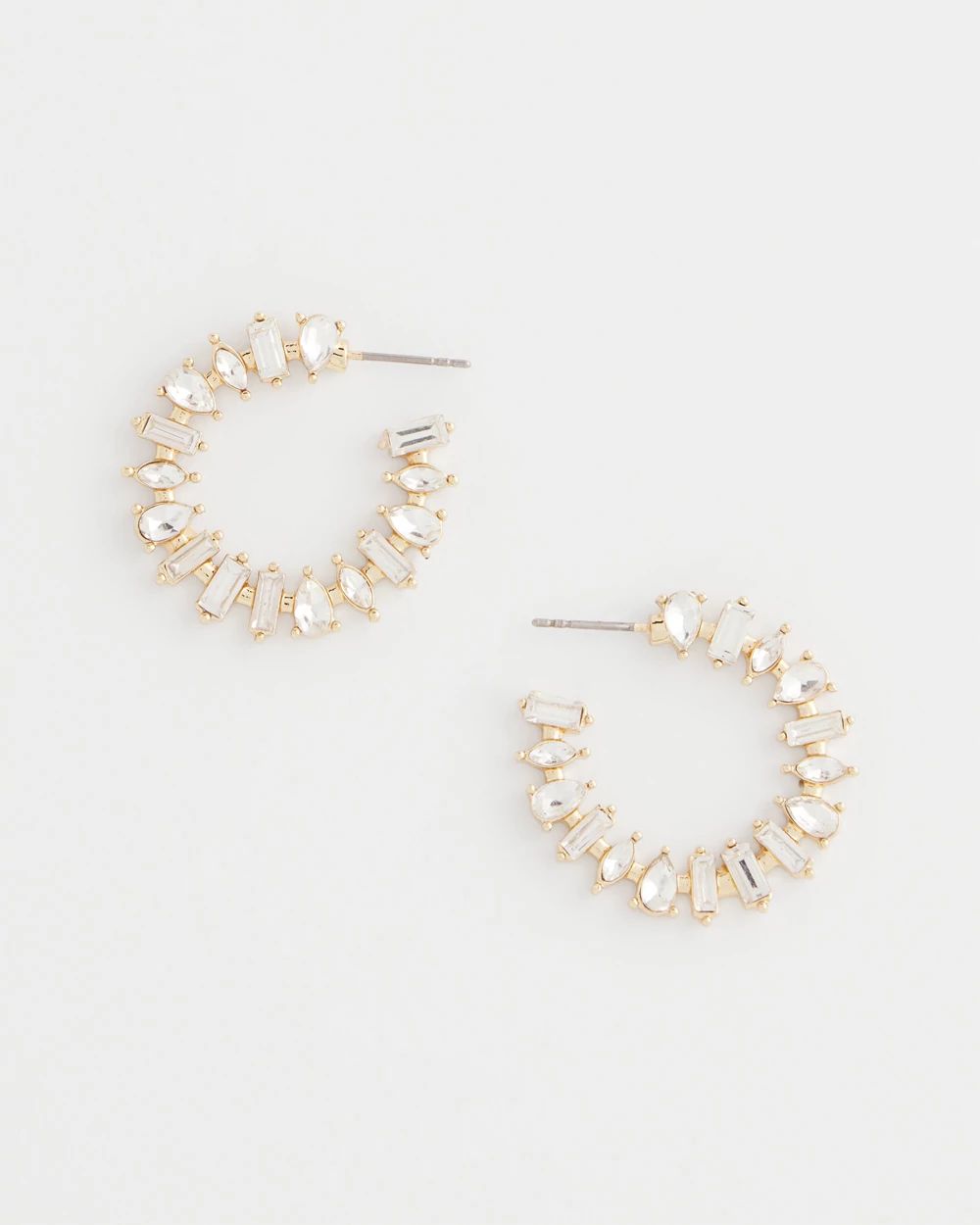 Goldtone Front-to-Back Hoop Earrings