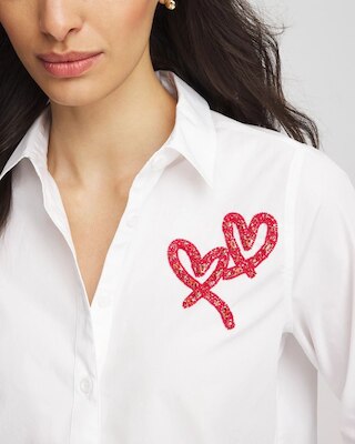 Crystal Heart Poplin Shirt click to view larger image.