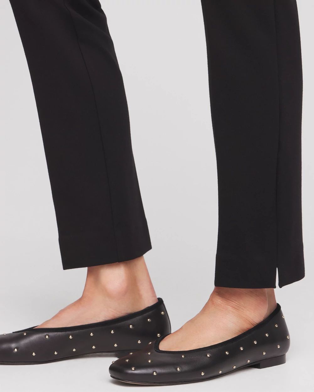 Petite Juliet Slim Trim Detail Ankle Pants