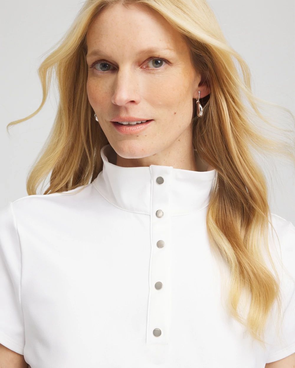 Zenergy® UPF Mockneck Short-Sleeve Top click to view larger image.