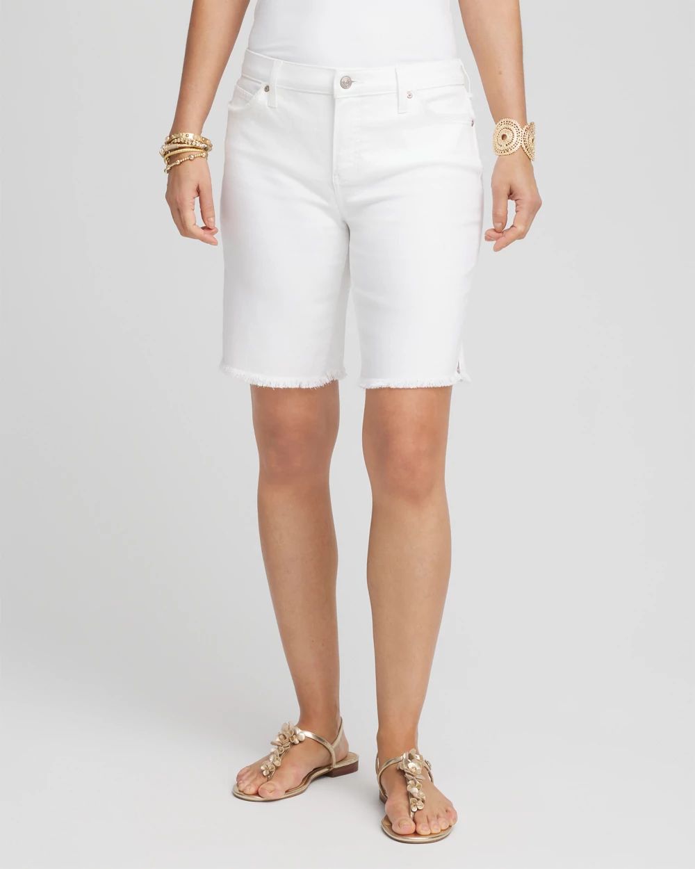 So Slimming® Frayed Girlfriend Jean Shorts