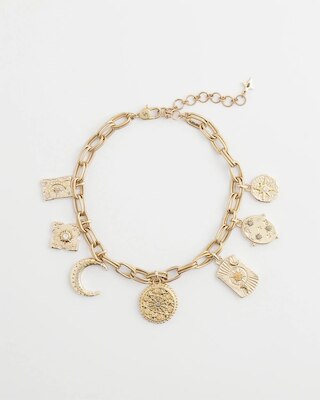 Gold Celestial Charm Necklace