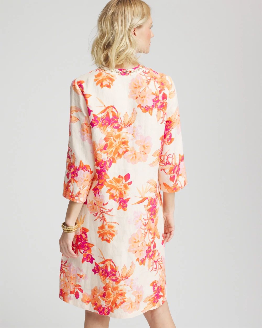 Embellished Linen Kurta Dress click to view larger image.