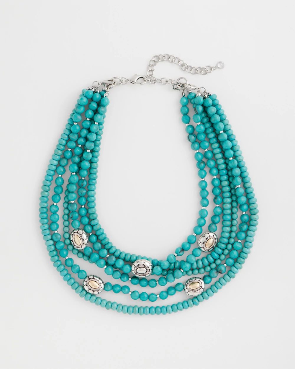 Turquoise Multistrand Bib Necklace
