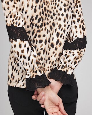 Animal Print Long-Sleeved Top click to view larger image.