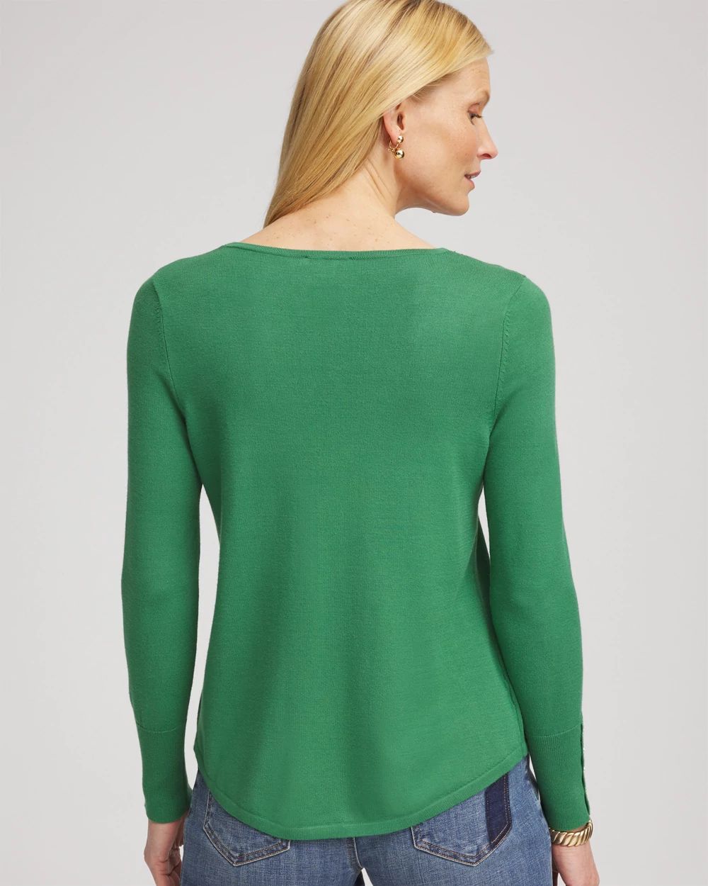 Ella V-Neck Pullover Sweater click to view larger image.