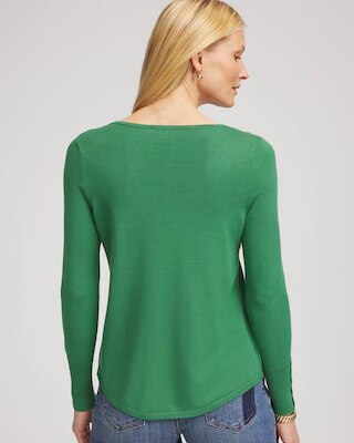 Ella V-Neck Pullover Sweater click to view larger image.