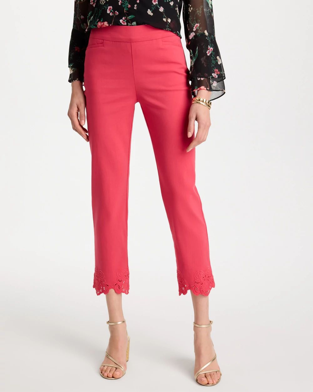 Petite Embroidered Brigitte™ Slim Crop Pant