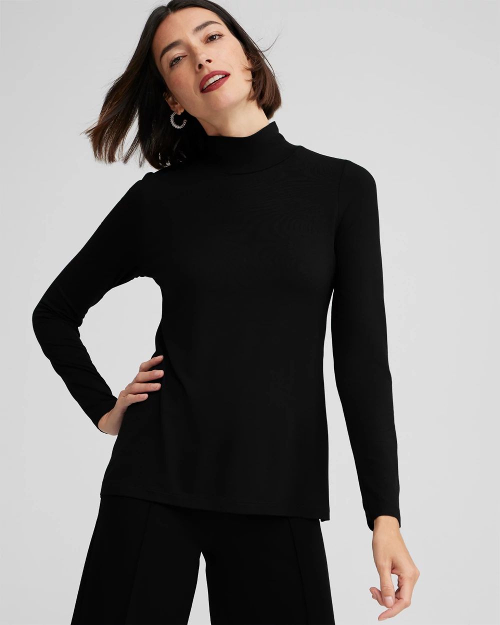 Touch of Cool™ Mockneck Layering Tee