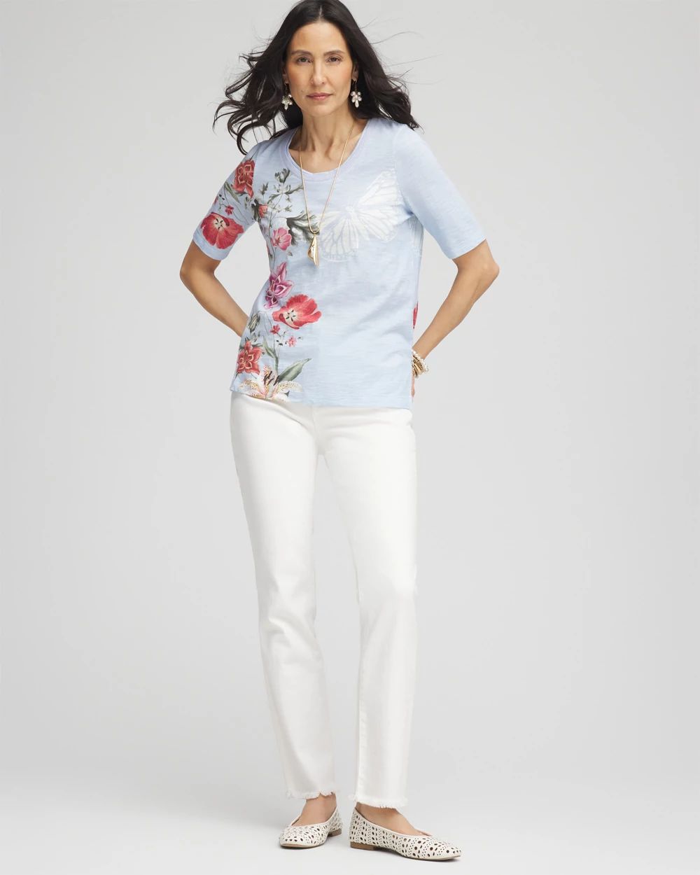 Garden Slub Scoop-Neck Tee