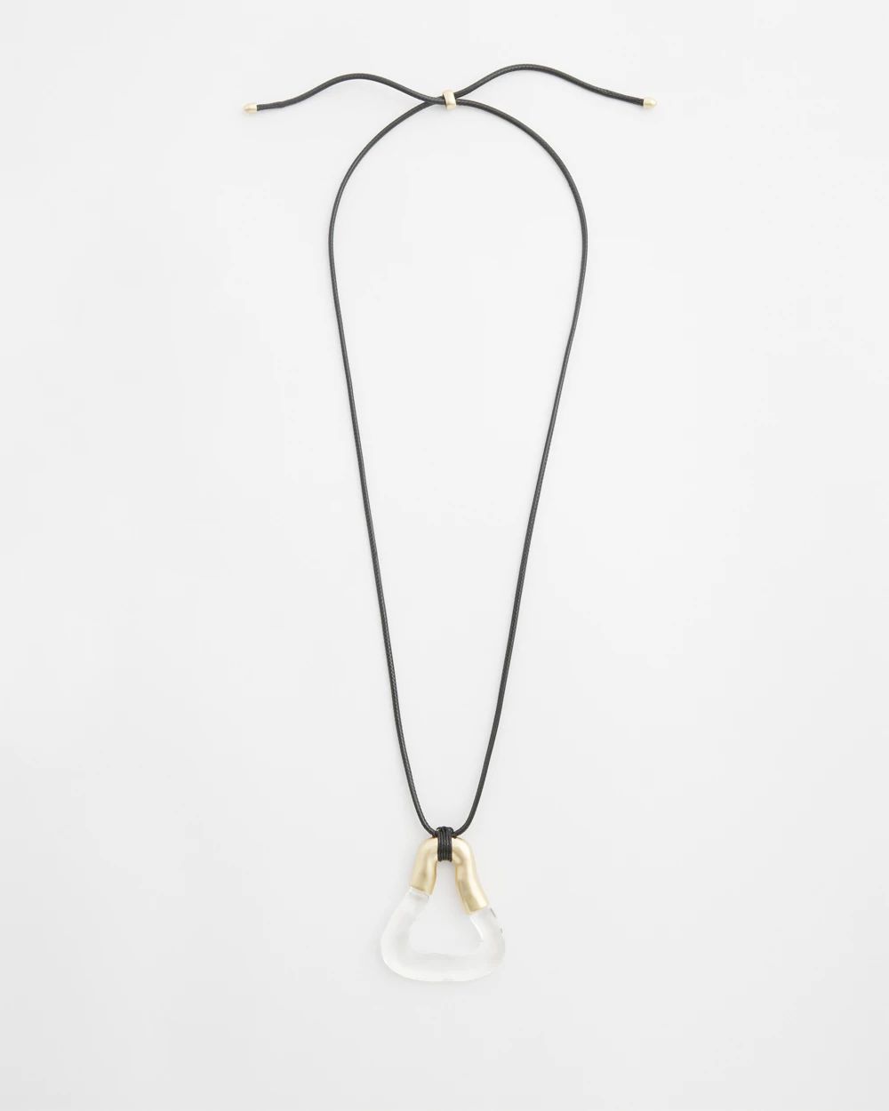Adjustable Lucite Pendant Necklace