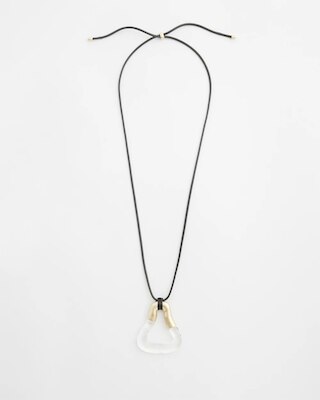 Adjustable Lucite Pendant Necklace
