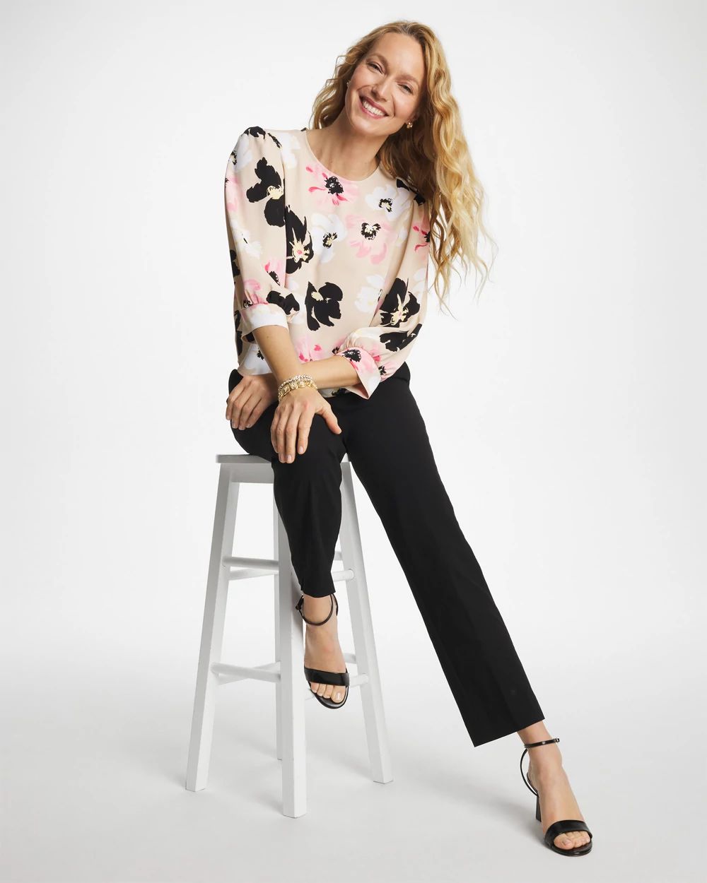 Satin Blossom Burst Top