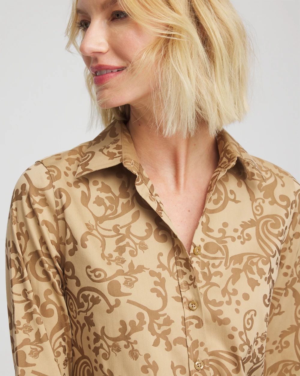No Iron™ Jacquard Scrolls  Shirt click to view larger image.
