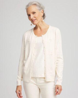 Embellished Crewneck Cardigan